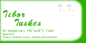 tibor tuskes business card